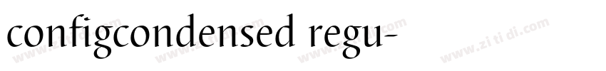 configcondensed regu字体转换
